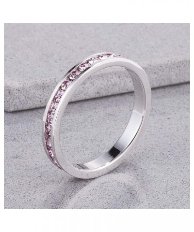 Stylish Birthstone Stackables Swarovski Crystal Eternity Bands Lavender -June $9.51 Rings