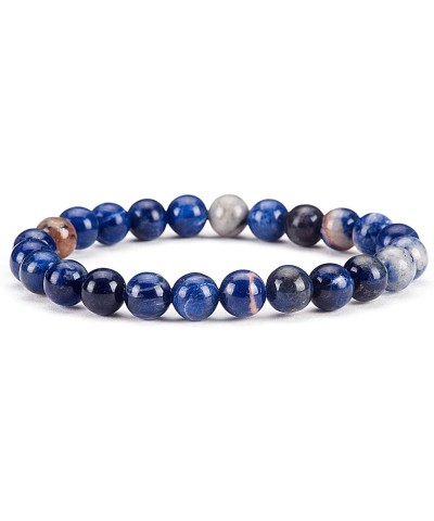 Small, Medium, Large Sizes - Gemstone Beaded Bracelets For Women, Men, and Teens - 8mm Round Beads Orange Sodalite $14.81 Bra...