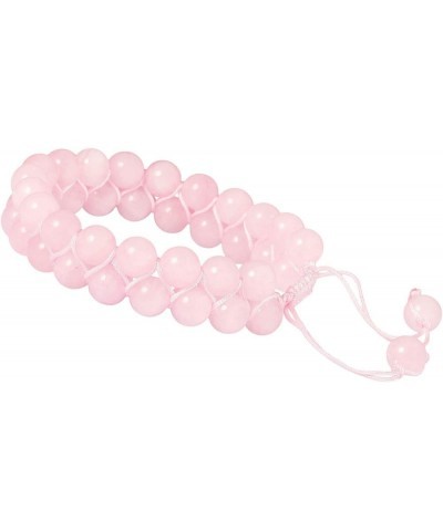 Beaded Bracelet Stone 8mm Double Layers Adjustable Meditation Power Healing Crystal Bracelets Rose Quartz Crystal Stone $13.2...