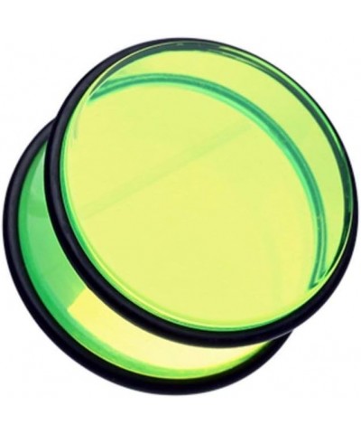 Basic Acrylic No Flare Ear Gauge Plug 0 GA (8mm), Green $9.85 Body Jewelry