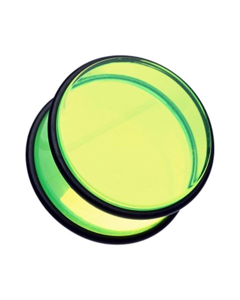 Basic Acrylic No Flare Ear Gauge Plug 0 GA (8mm), Green $9.85 Body Jewelry