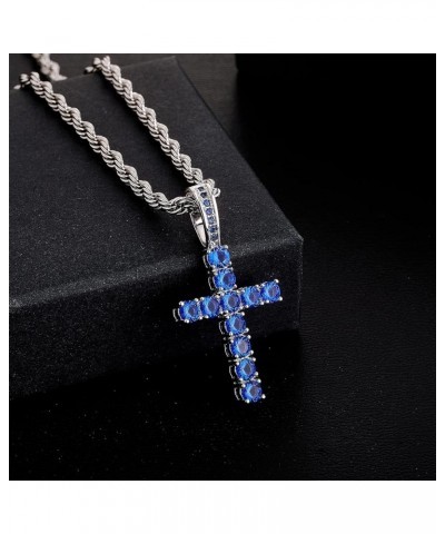 JINAO 18K Gold Plated Iced Out Cubic Zirconia Classic Ankh Nail Mini Cross Egyptian Pendant Necklace Hip Hop Jewelry for Men ...