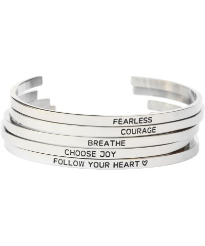 Inspirational Inspiration Cuff Bangle Bracelets in Stainless Steel I can do all this $11.73 Bracelets