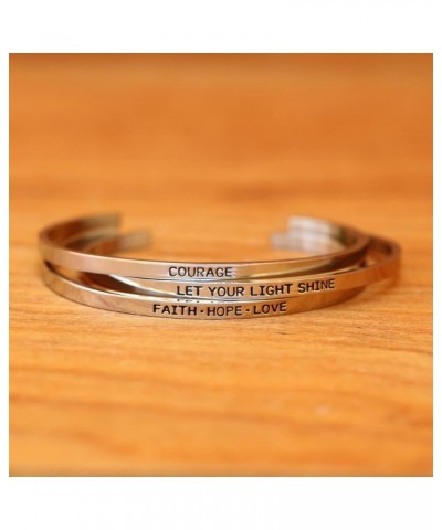 Inspirational Inspiration Cuff Bangle Bracelets in Stainless Steel I can do all this $11.73 Bracelets