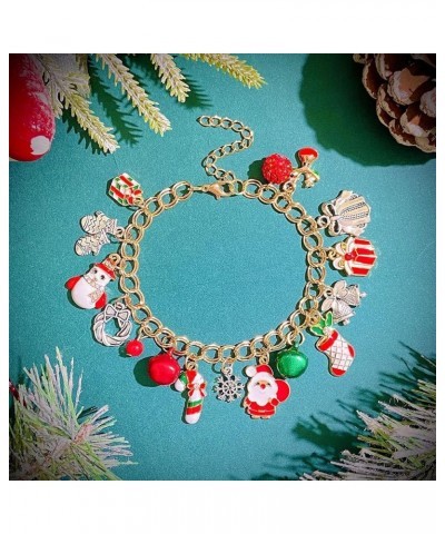 Christmas Bracelet Christmas Jingle Bell Bracelets Xmas Multi Color Beaded Charm Bracelet Christmas Holiday Bracelet Christma...