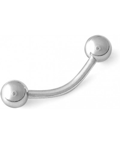 316L Surgical Steel Bent Curved Barbell 16g 16 Gauge 0.25 Inches $8.00 Body Jewelry