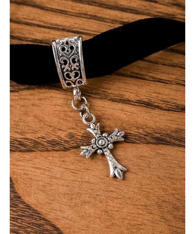 Gothic Cross Necklace, Cross Choker, Black Choker, Gothic Choker, Goth Choker, Halloween Christmas New Year Goth Jewelry Gift...