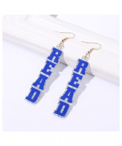 Teacher Earrings for Women Acrylic READ Drop Earrings Lightweight Resin Letter Dangle Earrings Funny Librarian Dangling Hook ...