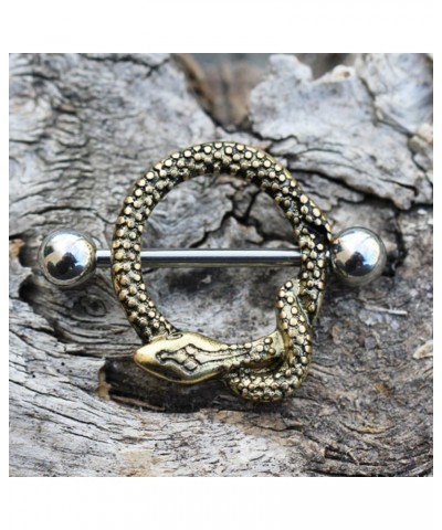 Gold Plated Golden Snake WildKlass Nipple Shield $11.70 Body Jewelry