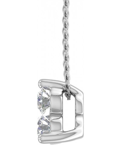 0.30 Carat 3-Stone Diamond Pendant Necklace in 10K Solid Gold White Gold $94.35 Necklaces