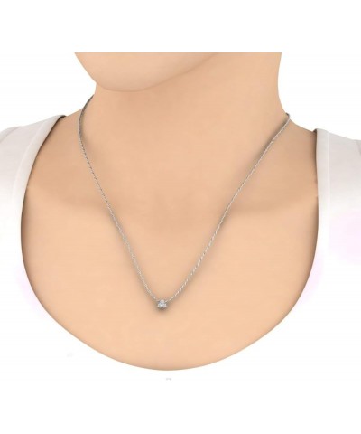 0.30 Carat 3-Stone Diamond Pendant Necklace in 10K Solid Gold White Gold $94.35 Necklaces