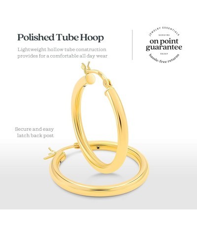 3mm Click Top Tube Hoop Earrings 925 High Polish, 5 Sizes 30mm Yellow Gold $15.30 Others