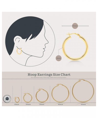 3mm Click Top Tube Hoop Earrings 925 High Polish, 5 Sizes 30mm Yellow Gold $15.30 Others