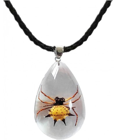 Resin Black Scorpion Necklace for Women Men Real Scorpion Sample Inserted Inside Resin Oval Transparent Pendant Holiday or Bi...