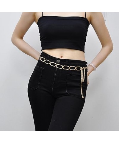 Metal Waist Chain Adjustable Coin Pendant Long Tassel Belly Belt Body Chains Jewelry Accessories for Women and Girls Jeans, D...