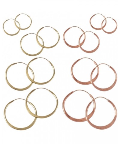 Hoop Earrings, Handmade, Endless Hoops, 4 Sizes, Hammered Brass and Copper Hammered Hoop Earrings $25.79 Earrings