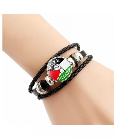 Palestine Bracelet for Women Free Palestine Wristband Bracelet Stand with Palestine Bracelet Stackable Braid Bracelet Jewelry...