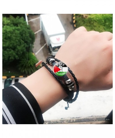 Palestine Bracelet for Women Free Palestine Wristband Bracelet Stand with Palestine Bracelet Stackable Braid Bracelet Jewelry...