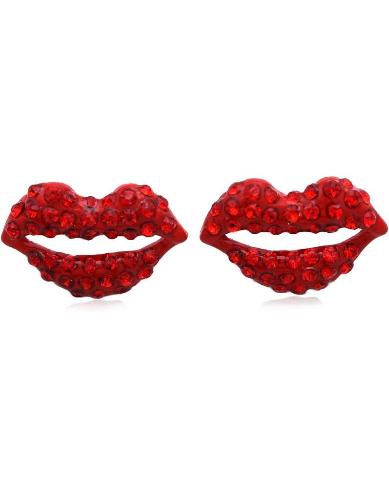 Sexy Hot Pink Lips Dangle Earrings Valentine's Day Gift for Mom Women Girlfriend Styl 1 - Red $10.19 Earrings