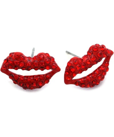 Sexy Hot Pink Lips Dangle Earrings Valentine's Day Gift for Mom Women Girlfriend Styl 1 - Red $10.19 Earrings