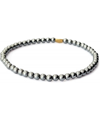 4mm Natural Hematite Beads Healing Stone Beaded Bracelet for Men Women 6.7 Inch $6.48 Bracelets