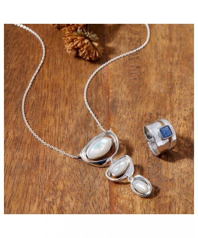 'Bold Mix' Sterling Silver Mother-of-Pearl Pendant Necklace, 16" + 2 $66.50 Necklaces