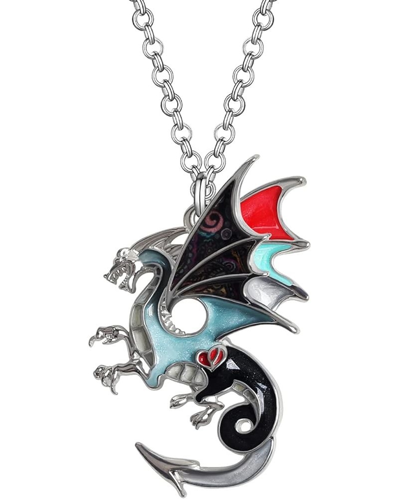 Enamel Alloy Cute Animals Dragon Necklace Fashion Ancient Dragon Pendant Jewelry for Women Girls Gifts Charms Accessories Clo...