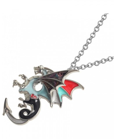 Enamel Alloy Cute Animals Dragon Necklace Fashion Ancient Dragon Pendant Jewelry for Women Girls Gifts Charms Accessories Clo...