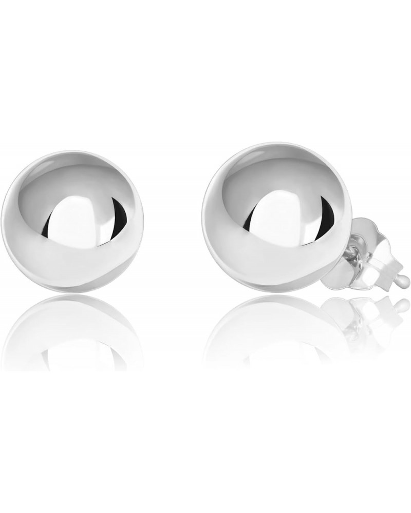 14K Real Gold Polished Round Ball Stud Earrings, 2mm - 10mm 7mm - White Gold $43.37 Earrings