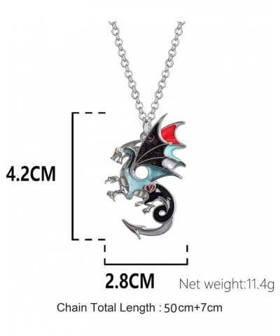 Enamel Alloy Cute Animals Dragon Necklace Fashion Ancient Dragon Pendant Jewelry for Women Girls Gifts Charms Accessories Clo...