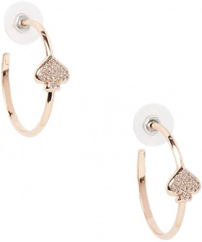 Kate Spade Everyday Spade Pave Hoops in Rose Gold $22.88 Earrings