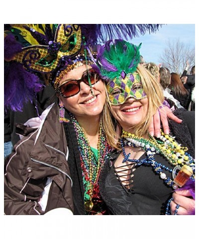 Mardi Gras Earrings for Women Purple and Gold Earrings Beaded Face Coverings, Clown Hats, Tassel Dangle Earrings Lightweight ...