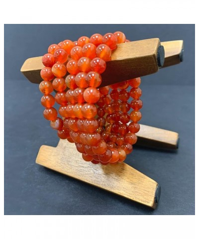 8mm Natural Round Gemstone Energy Power Crystal Beads Handmade Elastic Stretch Unisex Bracelet One Size Fits All carnelian $8...