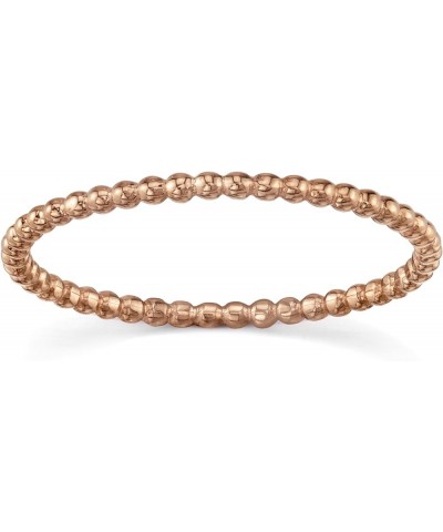 10k Solid Yellow or White or Rose Gold Ball Chain Beaded Eternity Thin Band Rose Gold $25.99 Bracelets