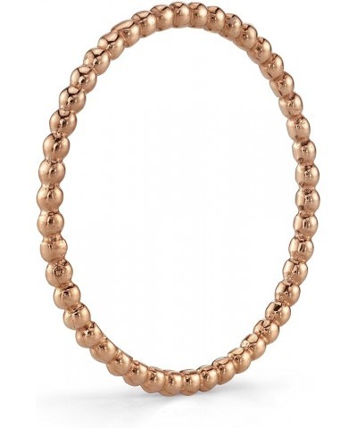 10k Solid Yellow or White or Rose Gold Ball Chain Beaded Eternity Thin Band Rose Gold $25.99 Bracelets