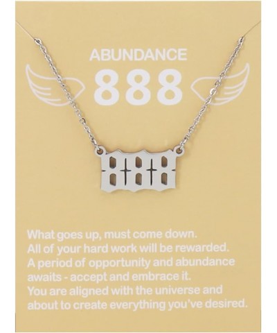 Angel Number Necklace with Message Card 111 222 333 444 555 666 777 888 999 Lucky Numbers Necklace Numerology Jewelry for Her...