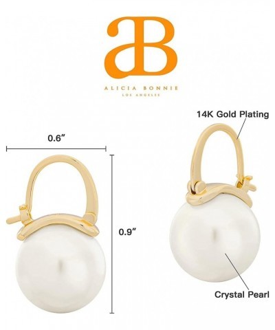 Blanche Gold Pearl Women's Fashion Drop Earrings - Elevate Your Look with a Touch of Elegance $9.88 Earrings