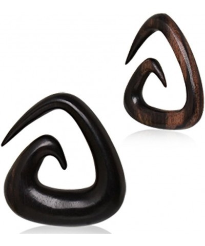 Organic Sono Wood Triangle Shaped Spiral Taper 8GA $13.49 Body Jewelry