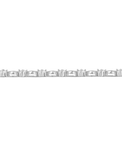 1/2 Carat tw Natural Diamond XO Tennis Bracelet in 925 Sterling Silver $38.94 Bracelets