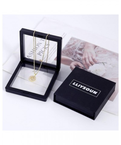 Initial Necklaces for Women Initial Jewelry for Women Teen Girls 14K Gold Plated Letter Layered Personalized Round Zirconia L...