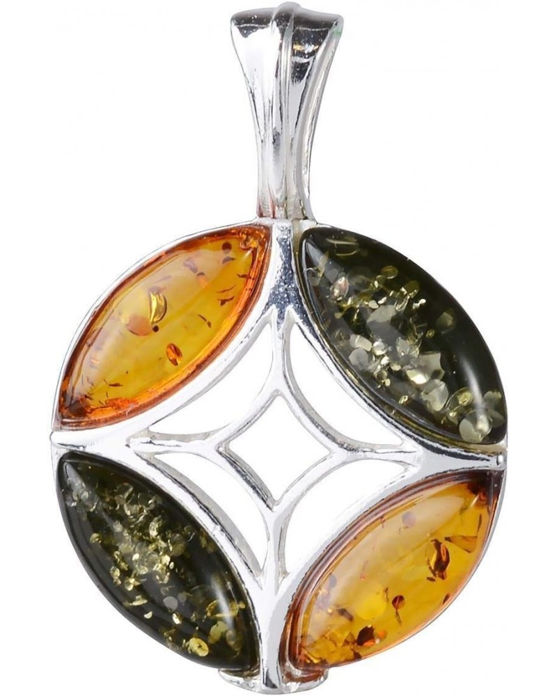 Amber Jewelry for Women - Sterling Silver and Baltic Amber Pendant Aileen, Includes 925 Sterling Silver Chain - Sterling Silv...