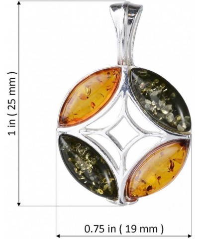 Amber Jewelry for Women - Sterling Silver and Baltic Amber Pendant Aileen, Includes 925 Sterling Silver Chain - Sterling Silv...