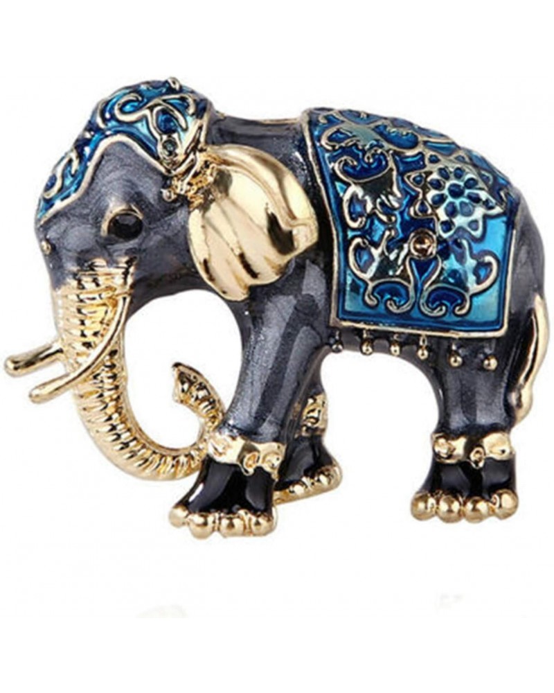 Women Ladies Girls Blue Elephant Sweater Pin Brooch Crystal Brooches Rhinestone Pins for Sweater Clothing $4.85 Brooches & Pins