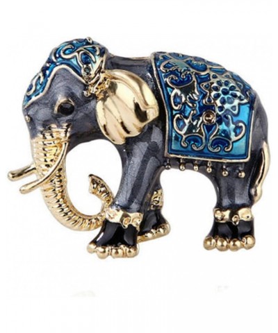 Women Ladies Girls Blue Elephant Sweater Pin Brooch Crystal Brooches Rhinestone Pins for Sweater Clothing $4.85 Brooches & Pins