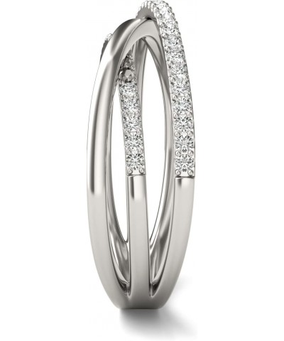 1/4 CTW Round Caydia Lab Grown Diamond Triple Crossover Ring 14K White Gold $188.83 Rings