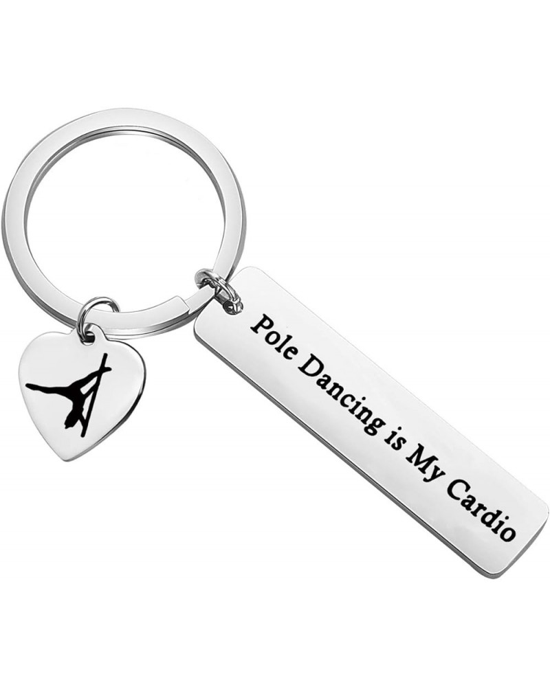 Pole Dancer Gift Stripper Keychain Pole Dancing is My Cardio Keyring for Pole Dancing Lovers Keychain $9.51 Bracelets