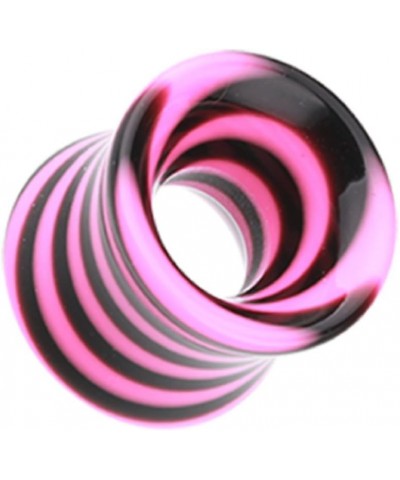 Beetle Maze Swirl Acrylic Ear Gauge Tunnel Plug (Sold by Pair) 2 GA, Pink $11.12 Body Jewelry