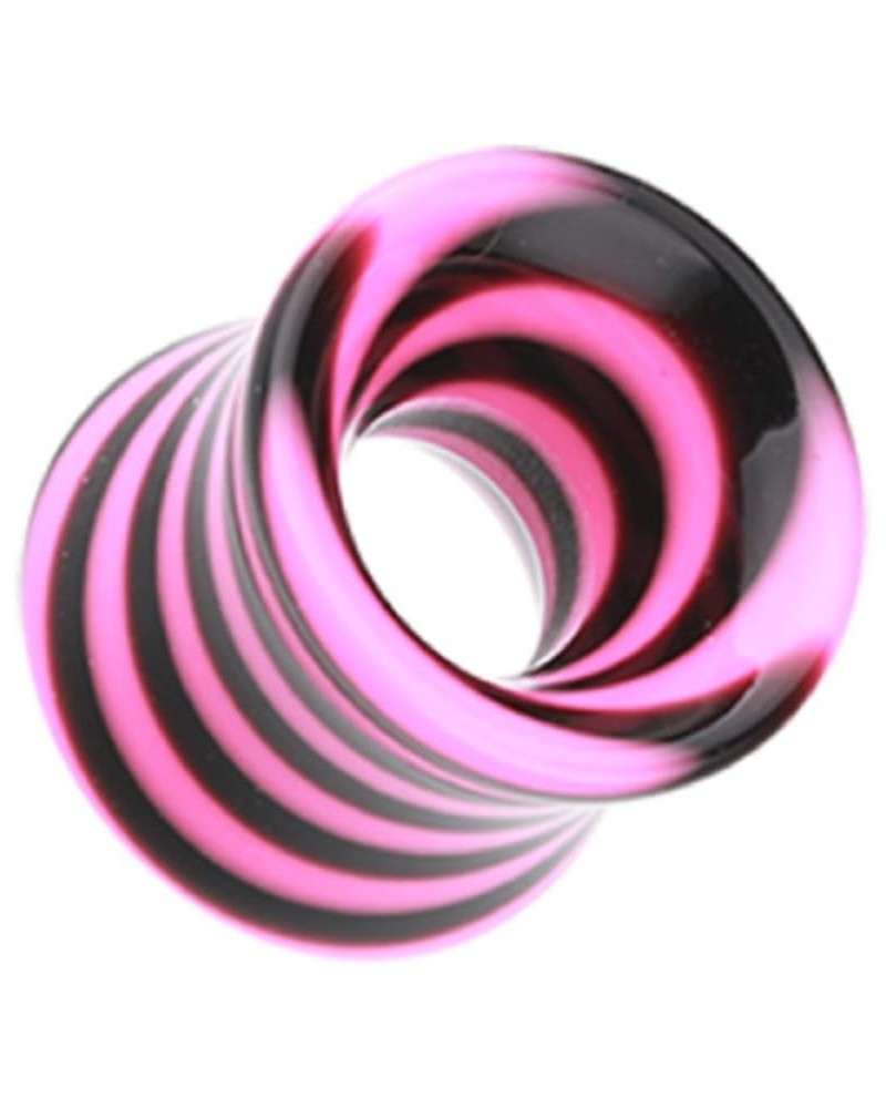 Beetle Maze Swirl Acrylic Ear Gauge Tunnel Plug (Sold by Pair) 2 GA, Pink $11.12 Body Jewelry