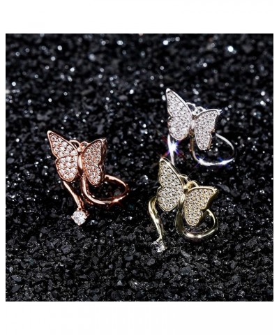 14K Gold Plated Iced out Adjustable Finger Tip Nail Ring for Women Nail Protect Novelty Fashion Jewelry Gold $5.91 Rings