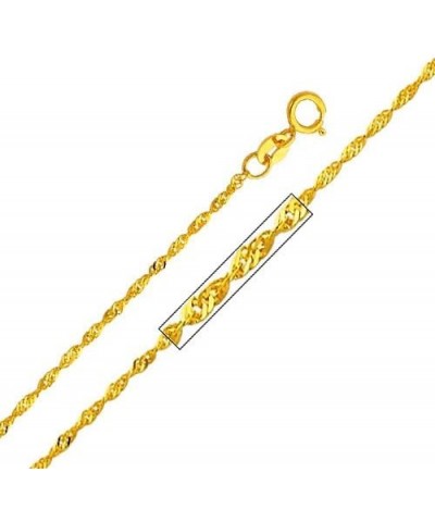 14k Yellow Gold Dolphin Pendant with 1.2mm Singapore Chain Necklace 24.0 Inches $70.11 Pendants